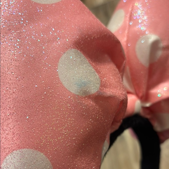 Disney Pink and White Polka Dot Hair Bow - Picture 4 of 4